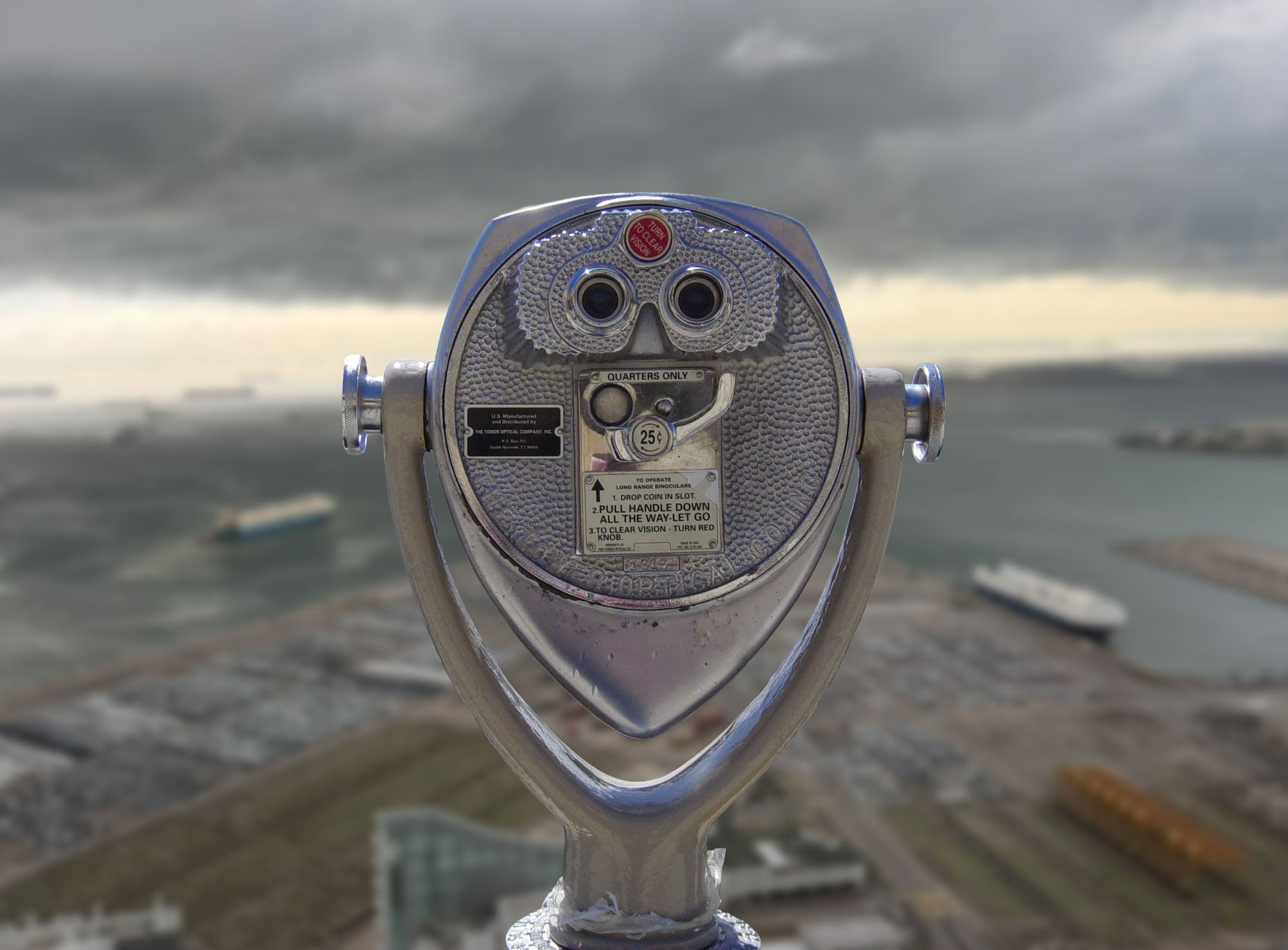 Tower Optical viewer overlooking the Singapore Strait